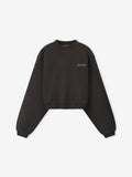 Womens Modern Cropped Crewneck Sweatshirt