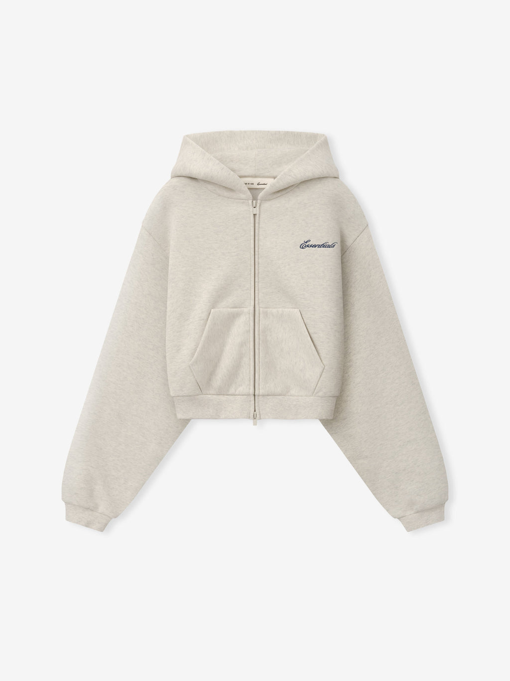 Womens Modern Cropped Zip Hoodie