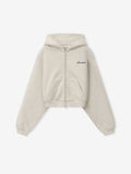 Womens Modern Cropped Zip Hoodie