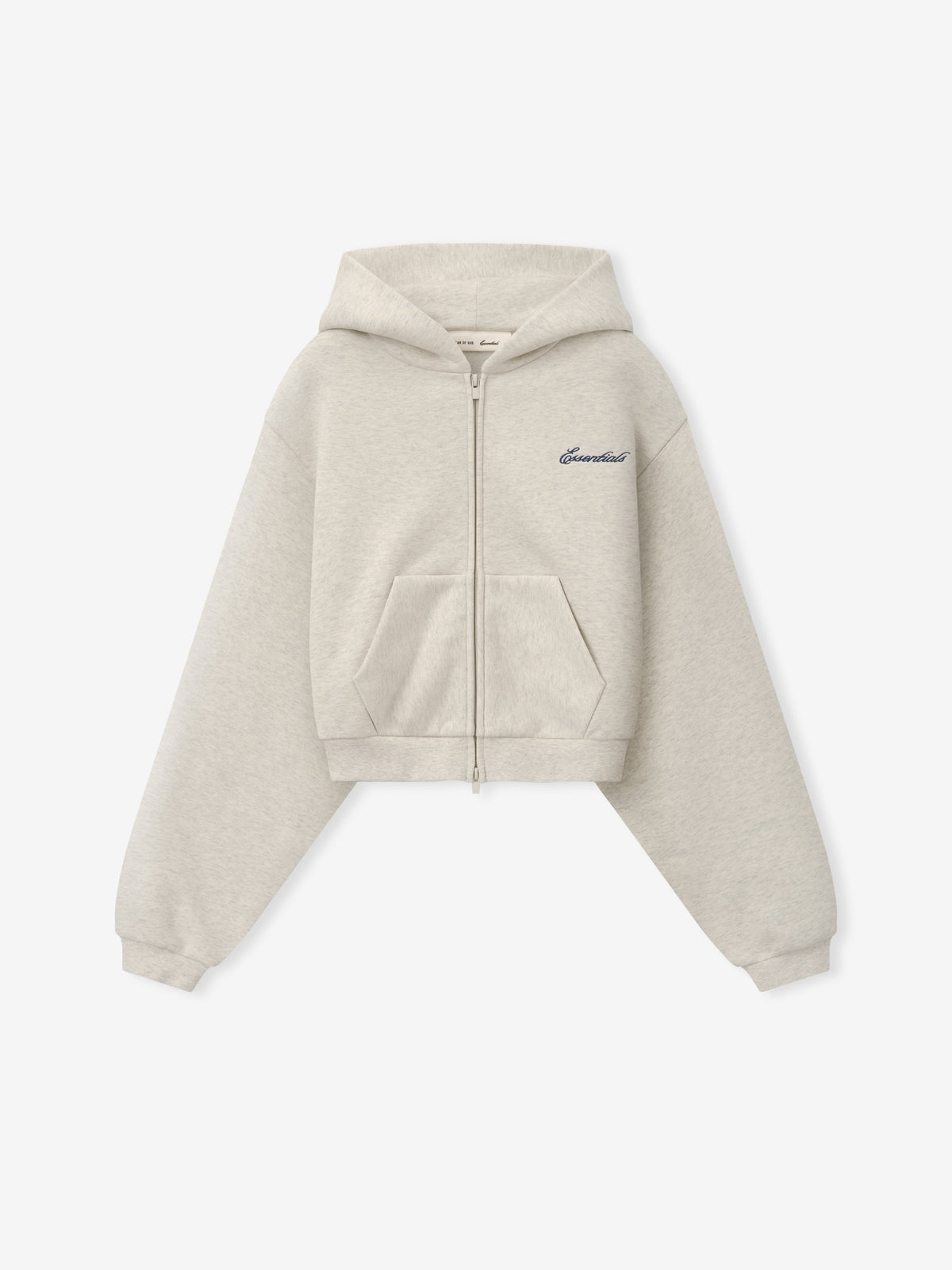 Womens Modern Cropped Zip Hoodie