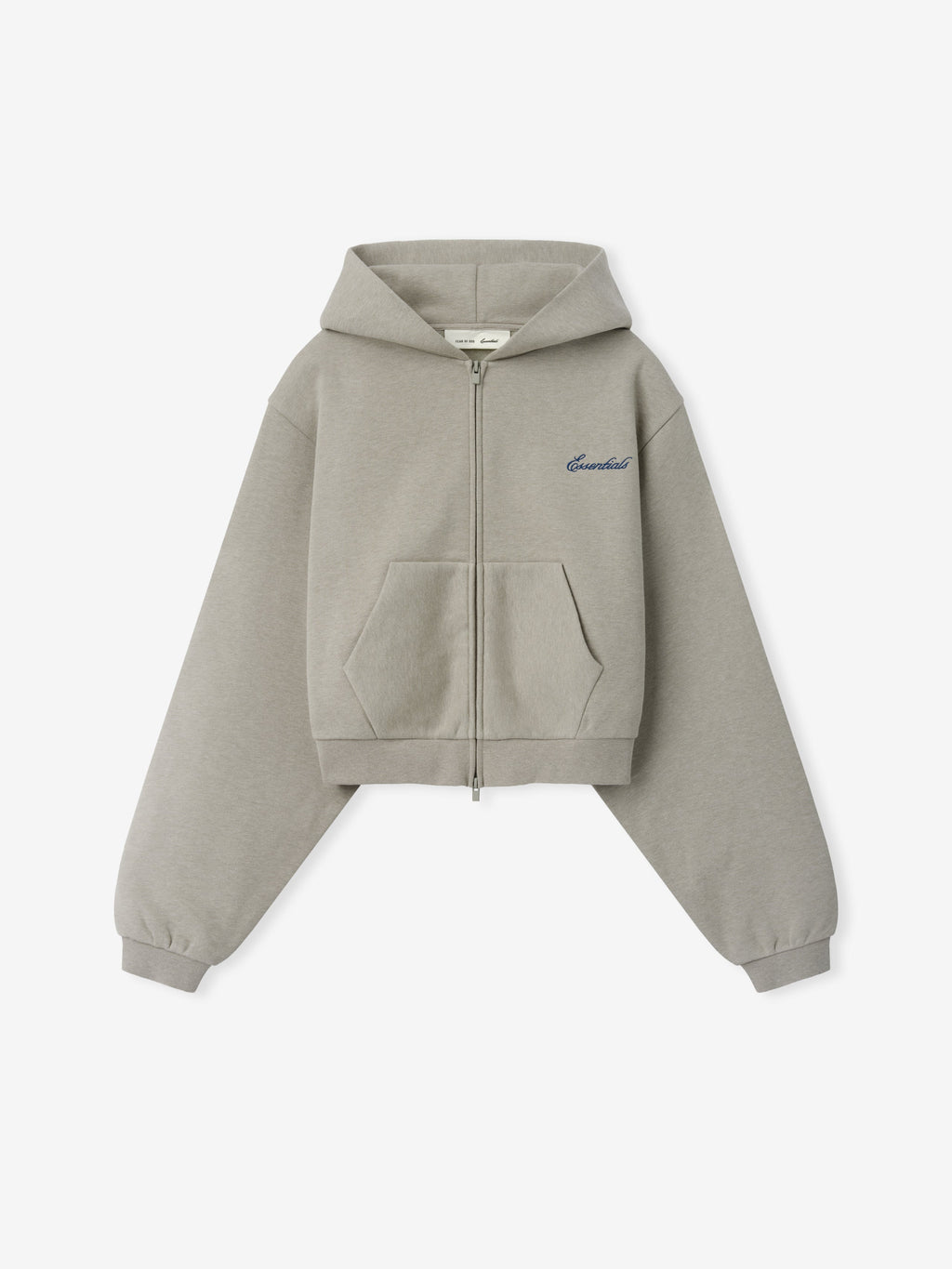 Womens Modern Cropped Zip Hoodie