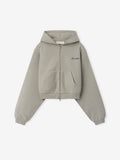 Womens Modern Cropped Zip Hoodie