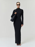 Womens Rib Knit Long Sleeve Dress