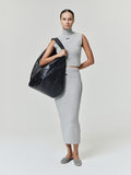 Womens Rib Knit Standing Collar Sleeveless Tank