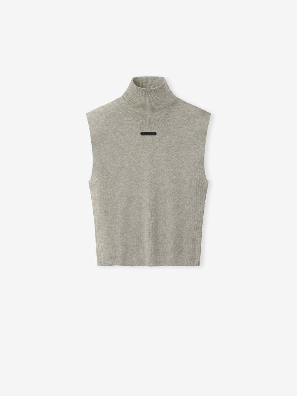 Womens Rib Knit Standing Collar Sleeveless Tank