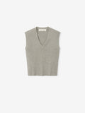 Womens Rib Knit V-Neck Cropped Tank